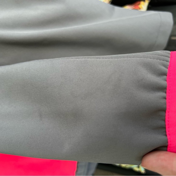 Cat and Jack Grey Pink Hooded Rain Coat - Picture 9 of 11